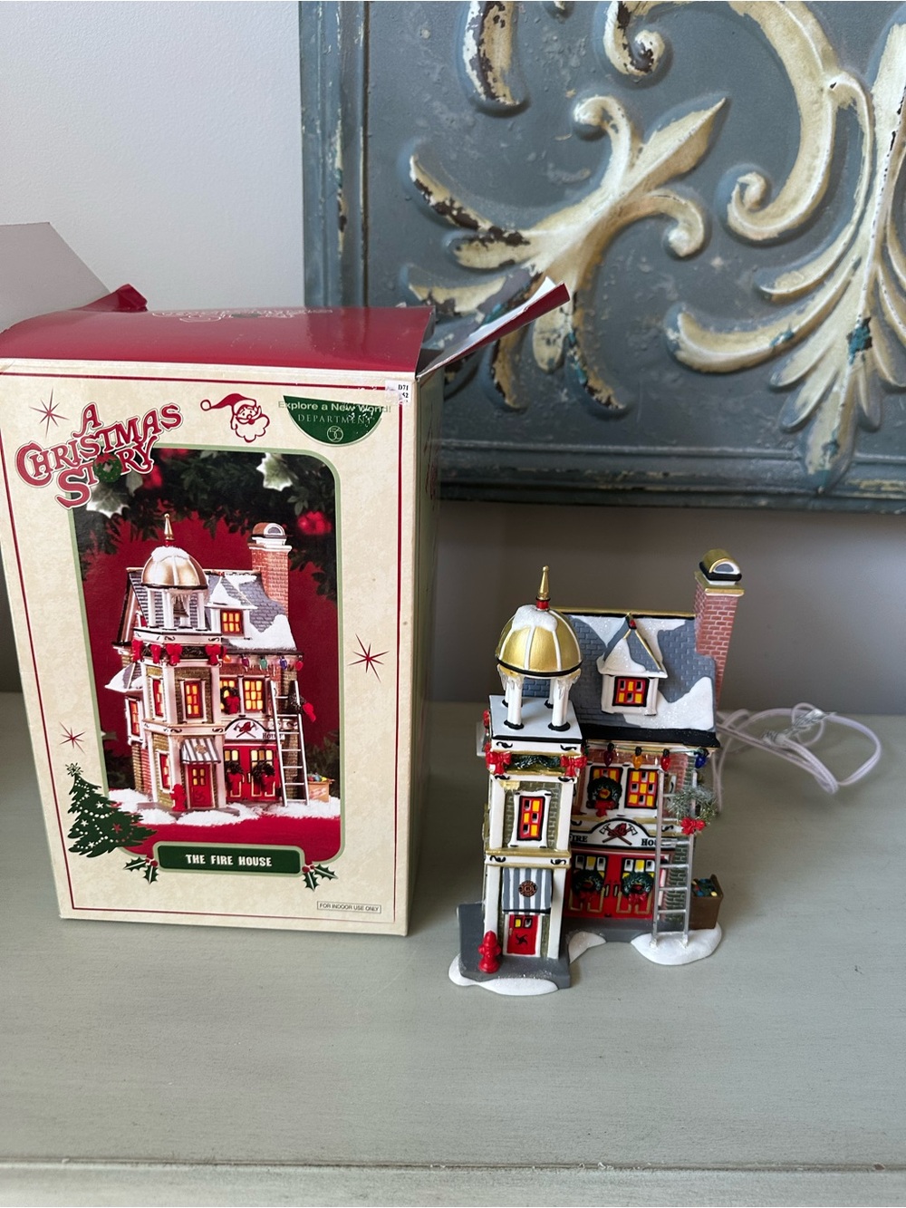 Department 56 a Christmas story firehouse village piece lighted